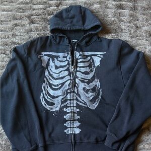 Minga London Black Skeleton Hoodie